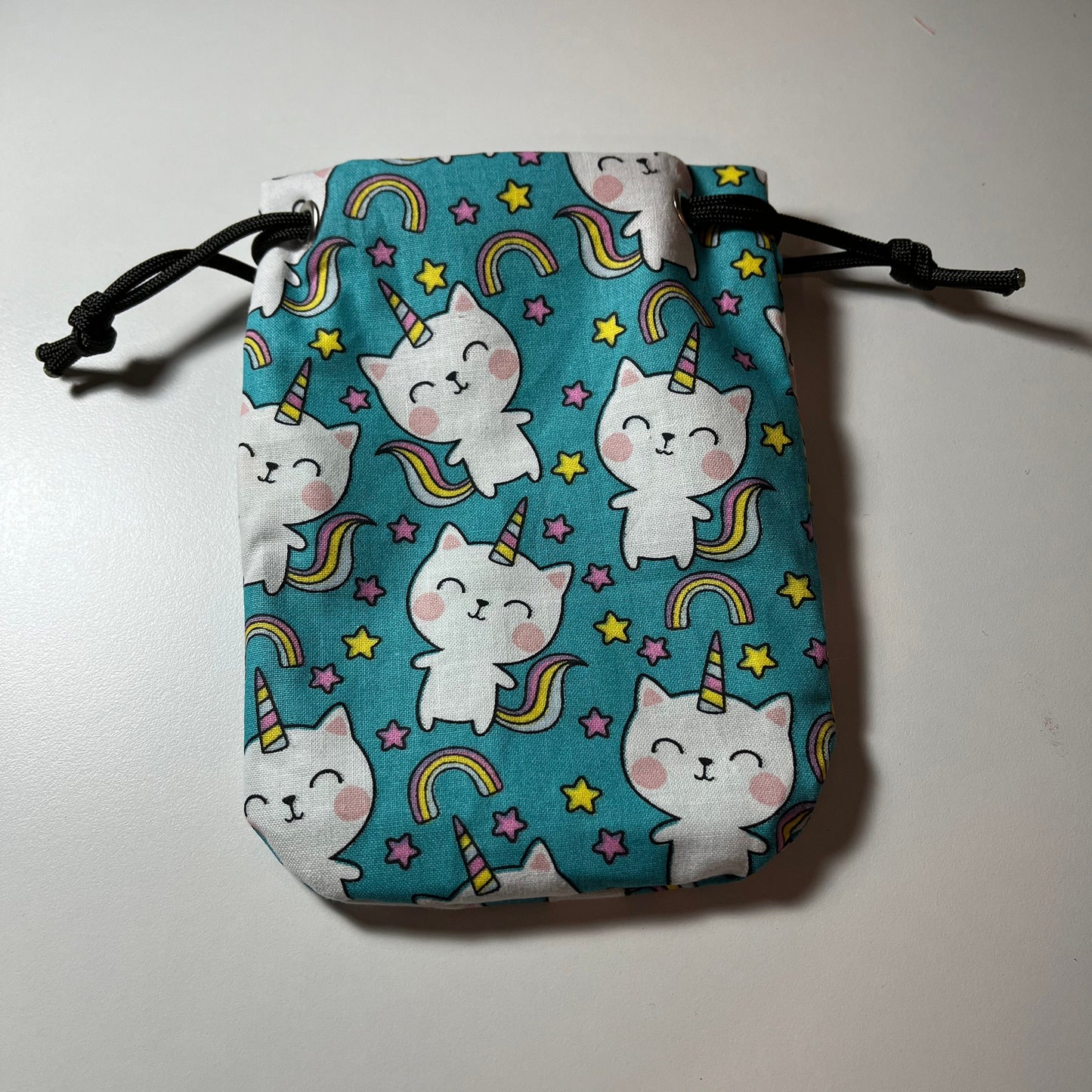 Unicorn Dice Bag with Paracord Draw String