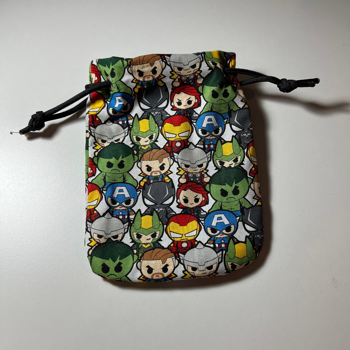 Marvel Licensed Fabric Dice Bag with Paracord Draw String